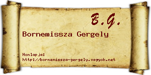 Bornemissza Gergely névjegykártya