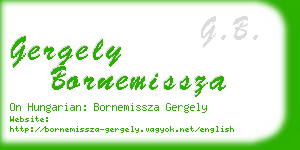 gergely bornemissza business card